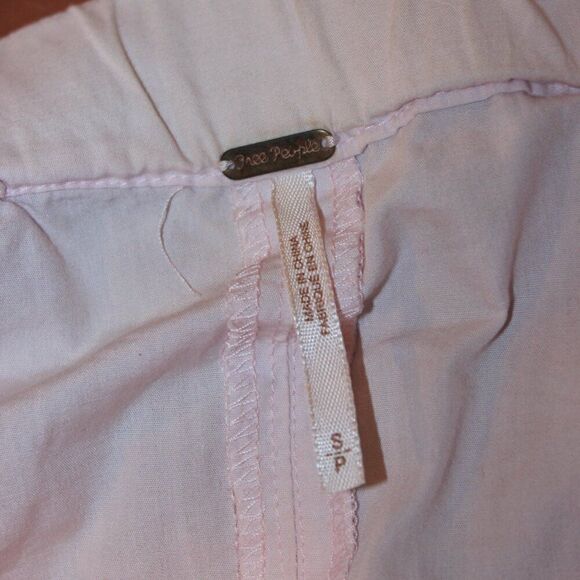 Free People Light Pink Long Sleeve Off The Shoulder Blouse Women's Size S - Picture 7 of 10